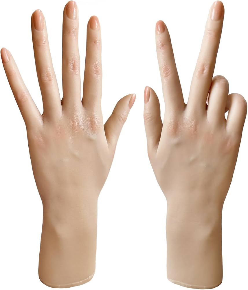 Amazon.co.jp: ハンドモデル 手 模型 シリコン手 シリコン製 ハンド